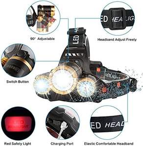 Lampe frontale LED 3000Lm 3 T6 Zoomable, Rechargeable 18650, Longue Portée, Vente en Gros - Product Image 3