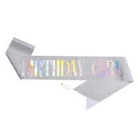 Couronne de diadème d'anniversaire pour fille, couronne de princesse avec ceinture d'anniversaire, bandeau pour fille, couronnes d'anniversaire pour fête de thé