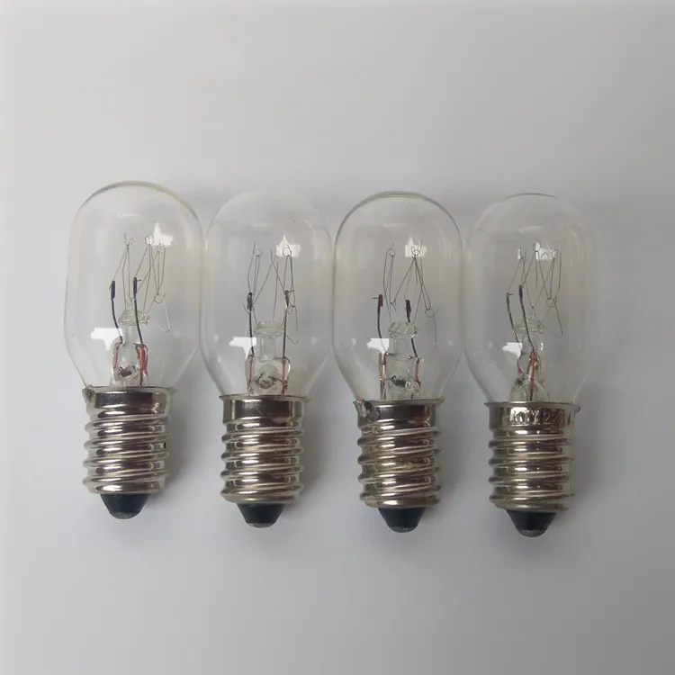 E12 / E14 Mini Tube Incandescent Vintage Edison Light Bulbs 15W 110V / 220V Decoration Small Bulb T20 For Himalayan Salt Lamp