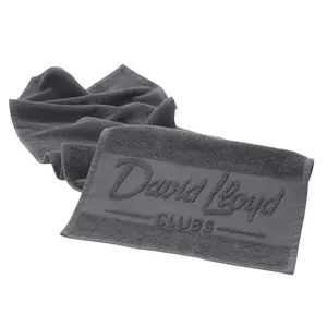 Customized color terry cotton sports towel super soft quick drying embossed neck gym towel