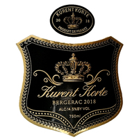 Autocollant métallique 3D personnalisé en relief, étiquette métallique 3D pour l'emballage de flacons de parfum, étiquette métallique 3D en relief
