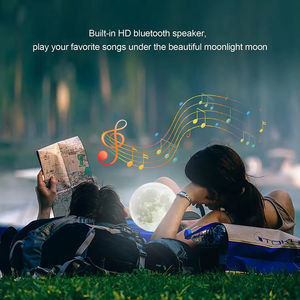 Lampe de Nuit LED 3D Lune Musicale 15CM 16 Couleurs avec Télécommande Tactile et Bluetooth – Nouveauté 2022 en Promotion - Product Image 6