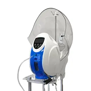 2024 Mini taşınabilir mavi 5L O2 Derm oksijen tedavisi O2toDerm Dome yüz maskesi yüz makinesi