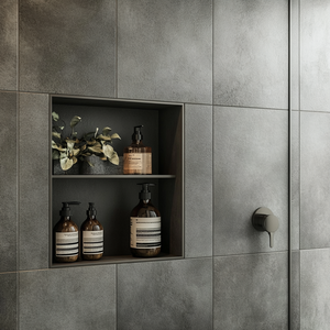 Estantes de pared empotrados a prueba de agua para Hotel, estantes de nicho de ducha de acero inoxidable para pared de baño con luz Led - Product Image 4