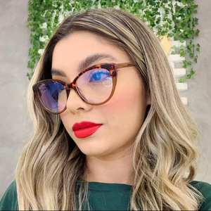 Gafas de Computadora con Marco Grande y Colorido, Estilo Ojo de Gato, TR90, con Logotipo Personalizado, Anti Luz Azul, para Mujer - Product Image 2