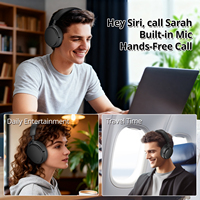 Casque circum-auriculaire ANC ODM Qualcomm 5.4 en métal, autonomie 125H, étanche IPX5, faible latence Apt-X HD pour le sport et le gaming