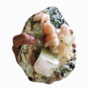Mines Price Natural <b>Light</b> Green Stilbite Gemstone Geode <b>Cluster</b> Mineral Specimen Feng Shui Decor Gift for Home - Product Image 5