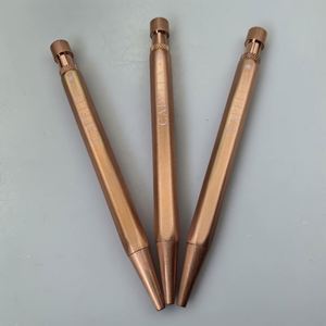 Vintage Style Gunmetal Bronze Antique Brass Hexagonal Clicked Metal 1.0mm Logo <b>Ballpoint</b> <b>Pen</b> for Hotel Office Business - Product Image 3