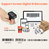 Escáner de Código de Barras CCD Inalámbrico Mini Portátil Tera 1D Compatible con Bluetooth, Modelo con Alerta de Vibración HW0011