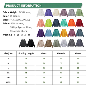 Felpe con Cappuccio da <span class=keywords><strong>Uomo</strong></span> Personalizzate OEM ODM in Cotone Spesso Tinta Unita Basic da 345g - Product Image 5