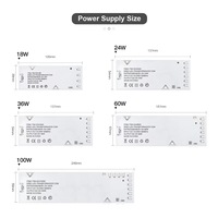 Lampu strip LED-COB sensor pintar untuk lemari pajangan, perekat sendiri, sensor sentuh tangan