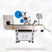 Machine d'étiquetage horizontale automatique REALMAX pour petites bouteilles, distributeur d'autocollants cosmétiques, machine d'étiquetage pour tubes et bouteilles