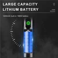 Mini Lampe Torche Tactique LED Blanche 2026, Rechargeable USB, Zoom Télescopique, en Aluminium, Étanche IP54, Haute Luminosité, Portée 200-300M