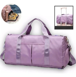 Custom Logo Waterproof Polyester Gym Sport Shoes <b>Compartment</b> Zipper Wet/Dry Separated Duffel <b>Bag</b> Portable Oxford Daily <b>Travel</b> - Product Image 1