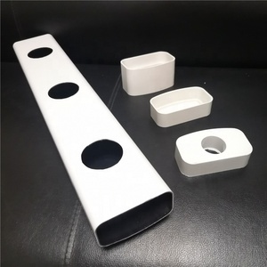 Sistema de tubería de <span class=keywords><strong>PVC</strong></span> hidropónico cuadrado de 90x50mm de alta calidad, interior negro blanco para cultivo de lechuga y exterior, maceta de jardín doméstico - Product Image 1