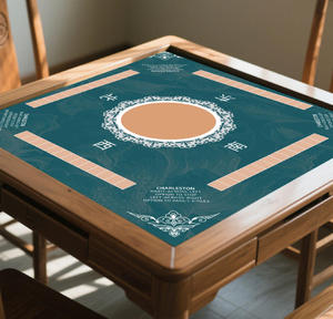 Tapis de table de mahjong antidérapant en gros 33x33 pouces, tapis en feutre insonorisant avec motif américain imprimé pour poker, cartes et dominos - Product Image 6