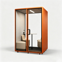 Cabine de sommeil insonorisée, cabine spatiale mobile, cabine de bureau, cabine téléphonique avec mobilier pour hôtel, appartement, bâtiment commercial