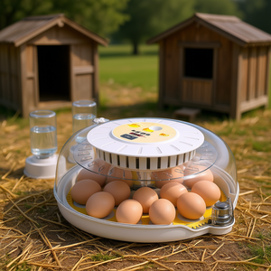 Incubatrice per Uova D0100XU91I6 da 24 Pezzi con Girauova Automatico, Alta Produttività, Modello in Plastica per Incubazione di Uccelli con Display Umidità - Product Image 2