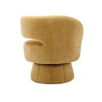 360 degrés pivotant câlin baril Accent chaises nouveau Design large rembourré moelleux tissu rond fauteuils pour salon