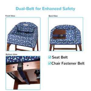 Upgrade Version Dual Belt High <strong>Chair</strong> <strong>Cover</strong> Baby High <strong>Chair</strong> <strong>Cover</strong> for Wooden or Restaurant Sturdy and Robust Material Baby Seat - Product Image 3