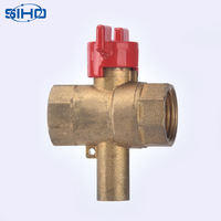 Robinet à bille manuel en laiton à trois voies pour l'eau, personnalisable OEM, pression moyenne, filetage NPT/BSP, certifié ISO9001, marque Siho, garantie 3 ans
