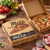 Boîte d'emballage pour pizza personnalisée 6 pouces 8 pouces, boîte d'emballage pour pâtisserie en papier ondulé épaissi respectueux de l'environnement