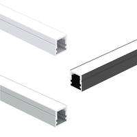 Profilé en aluminium anodisé pour bande LED, montage en surface, profilé LED en aluminium, longueur 1M 2M 3M, kit