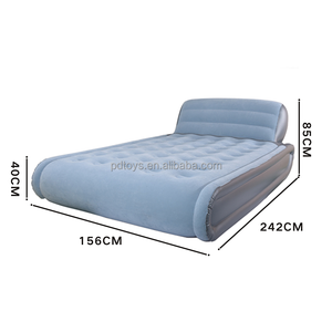 Colchón de Aire Doble <span class=keywords><strong>Queen</strong></span> Size de PVC Aterciopelado Moderno Personalizado, Plegable, con Cabecera, Suave, >30cm de Grosor, para Dormitorio, Hotel, Hogar - Product Image 1