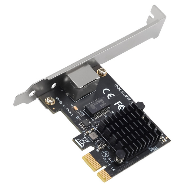 PCIe X1 Ethernet Card Desktop Gaming Network Adapter 5G Gigabit LAN PXE Boot WOL Wake-on-LAN High Speed NIC RJ45 Port