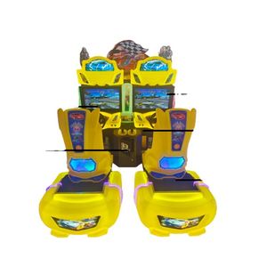 2 Player Metal Motion Racing Arcade Machine Coin Acceptor | Commercial Dynamic Seat Racing Game LED <b>Lights</b> 1 Year for Game - Product Image 1