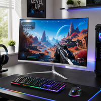 Moniteur de jeu incurvé IPS 32 pouces 4K UHD 165Hz 1ms sans cadre Contraste 3000:1 Écran incurvé de bureau pour jeux PC