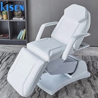 Table de massage électrique rose pour adultes de style européen, 4 sections, hydraulique, pour salon de beauté, portable, pour école, hôtel