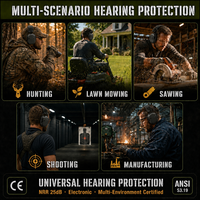 Casque tactique de chasse avec protection auditive, protège-oreilles anti-bruit réutilisables pour le tir en extérieur