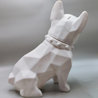 Nouvelle Arrivée Figurine en Vinyle PVC Bouledogue Français 35cm avec Tirelire Faite à la Main Style Ours Violent Certifiée EN71