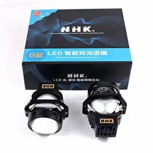 NHK 12V 55W 더블 라이트 Hi/Lo 빔 led 렌즈 프로젝터 렌즈 헤드 라이트 레이저 헤드 라이트 자동차 자동 조명 시스템