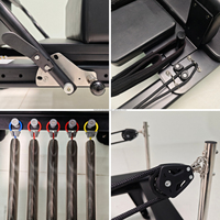 Mesin Pilates Reformer Rangka Aluminium Alloy, Tahanan Dapat Diatur, Alat Latihan Inti, Untuk Rumah & Komersial, Kesehatan Pilates