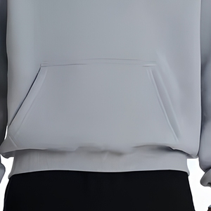 Sudadera con Capucha Extra Grande Gris Claro, Unisex, con Bolsillo Tipo Canguro para Invierno - Product Image 4
