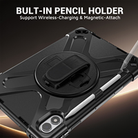 Étui pour tablette Xiaomi Redmi Pad 2 Pro 12,1 pouces, silicone antichoc, rotation à 360 degrés, support de main, coque de protection