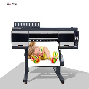 Heyme cmykw dtf printer 60 cm pet film kits shake powder cotton fabric DTG t shirt printing machine