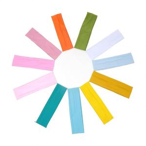 Wholesale Gym Custom Logo Elastic Running Workout Sweatband Solid Color Blank Sport Headband - Product Image 2