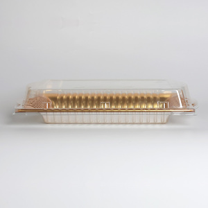 Aoyi vàng trong suốt hình chữ nhật dùng một lần nướng bánh mì bao bì hộp nhựa <span class=keywords><strong>container</strong></span> cho Croissant - Product Image 2