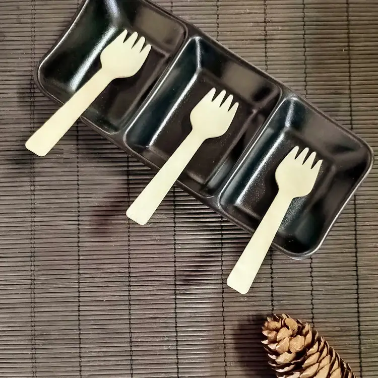 Wholesale Eco-frinedly 105mm 140mm 160mm Compostable Biodegradable Disposable Wooden Forks