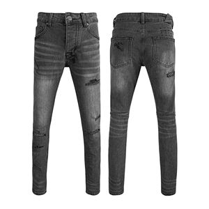 Jeans Denim Hip Hop di Alta Qualità per <span class=keywords><strong>Uomo</strong></span>, Pantaloni Stile Vintage Y2K, Effetto Vissuto, Streetwear Ksubis - Product Image 6