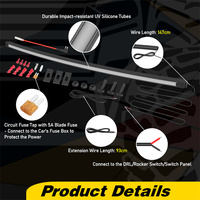 Barres lumineuses LED pour calandre de Chevrolet Silverado 2014-2018, feux de jour, feux de position blancs, faisceau large, nouvelle barre lumineuse tout-terrain pour voiture