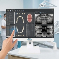 Moniteur professionnel 27 pouces tactile 4K 75Hz, compatible VESA, fixation murale, noir et blanc, pour cabinet médical, infirmierie, soins de santé