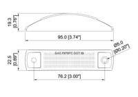 Feu de gabarit et de positionnement LED de 4 pouces pour remorque et camion, conforme aux normes DOT/SAE/FMVSS108