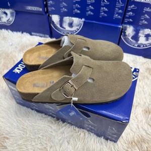 <span class=keywords><strong>Mules</strong></span> <span class=keywords><strong>Birkenstock</strong></span> personnalisées pour femmes, en cuir véritable et daim de liège, avec semelle en fourrure et soutien de la voûte plantaire, à enfiler – Nouveauté en gros - Product Image 3