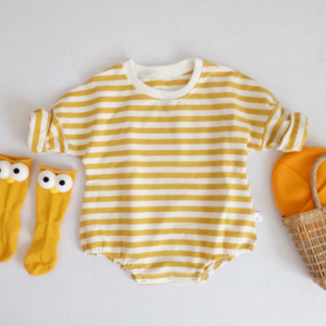 SALUTE SFS060 Mameluco de bebé de manga larga 100% Traje de cuerpo de rayas de algodón - Product Image 3