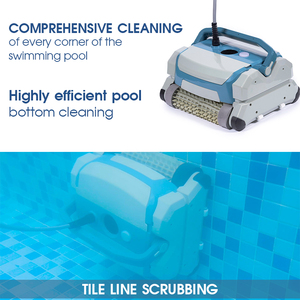 Robot de nettoyage sans fil pour piscine, aspirateur automatique, brosse de nettoyage murale, pour sols de piscine, utilisation en extérieur, autonomie de 3,5 h, BN1020 sans fil - Product Image 2