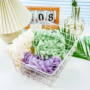 2-in-1 Soft Plastic Bathing <b>Tool</b> <b>Exfoliating</b> Loofah Towel with Drawstring Closure Soap Holder for Skin Care for Shower Sponge - Product Image 5